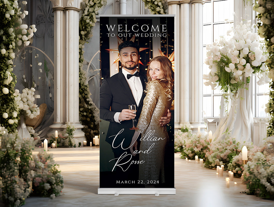 Wedding Retractable Banner Welcome large picture