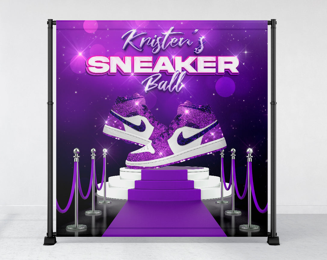 Birthday Backdrop Banner Sneakers